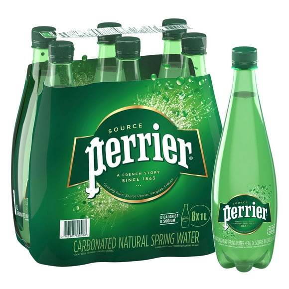 Perrier Eau pétillante gazéifiée – bouteille plastique, 6 x 1 L 6 x 1Ls