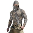 thumbnail image 2 of Qgtaibl Mens Camo Sun Hoodies with Face Mask UPF 50+ Hiking Shirts Hooded Long Sleeve M UV Protection Tops for Fishing Camping Travel (004 Camouflage), 2 of 9