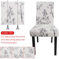 thumbnail image 4 of 4 Pieces Stretch Removable Washable Dining Chair Covers Slipcovers Protector Spandex Fabric Printed Pattern Chair Cover for Dining Room, Hotel, 4 of 7