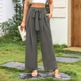 thumbnail image 5 of TYGHBN Casual Women's Pants Wide Leg Style with Tie Feature for Everyday Comfort and Versatile Wear All Year Round Business Casual Women Pants plus Size Casual Pants Women with Pockets Women Pants, 5 of 5
