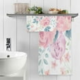 thumbnail image 5 of Dreamtimes Beautiful Flowers Soft Cotton Towel Sets 2 Piece, 1 Bath Towel 1 Hand Towel Quick Dry Highly Absorbent Bath Towels Washcloths for Bathroom, Gym, Hotel, and Spa, 5 of 7