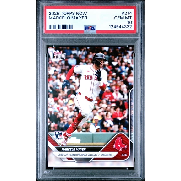 Graded 2025 Topps Now Marcelo Mayer #214 Rookie RC Baseball Card PSA 10 Gem Mint