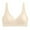 Beige Bra for Women, variant on Women's Beauty Back Smoothing Minimizer Bra, Deep U Push Up Low Cut Plunge Bras, Comfort Wirefree Lifting Brassiere Brown XXL