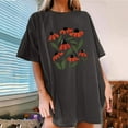 thumbnail image 2 of Drses Womens Summer Tops Oversized Tshirt Flower Graphic Tees Short Sleeve Shirts Summer Casual Loose Flower Plant Shirts Tops, 2 of 5