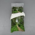 thumbnail image 1 of Ambesonne Nature Bedding Set 3 Pcs, Sunny Day in Meadows, Twin XL, Umber Fern Green, 1 of 3