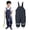 Black, variant on RTKFRFLM Kids Thickened Rain Bib Lined Waterproof Outdoor Rain Overalls Black 1-3 Years