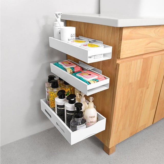 BESTYASH Organizador De Gabinete Bajo Fregadero Con Estante Ajustable Para Cocina Y