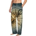 thumbnail image 6 of Naloa Vintage Compass Pajama Pants Men, PJ Bottoms, Sleep & Lounge Pants-Medium, 6 of 6