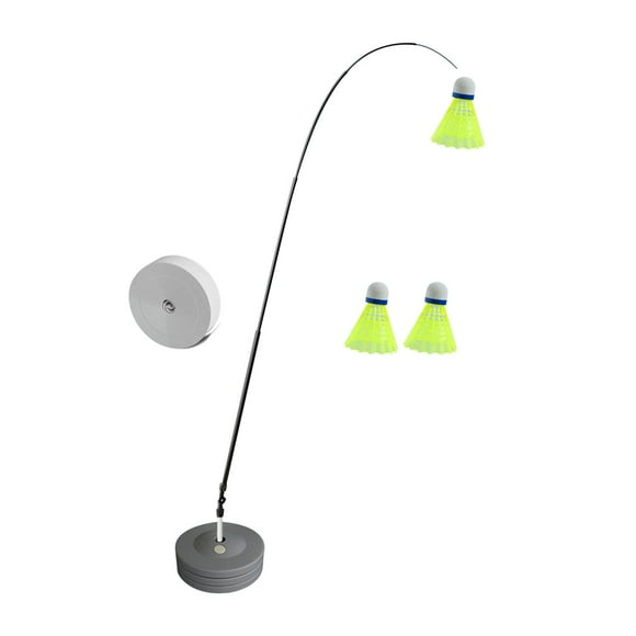 jinwen Badminton Solo Exercise Equipment Portable Self Practice Tool for Children Adult with 3 Badminton