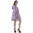 thumbnail image 2 of Moomaya Robe de Plage pour Femmes Pastel Violet à Épaules Dénudées Robe de Vacances en Coton avec Manches Évasées - B2, 2 of 5