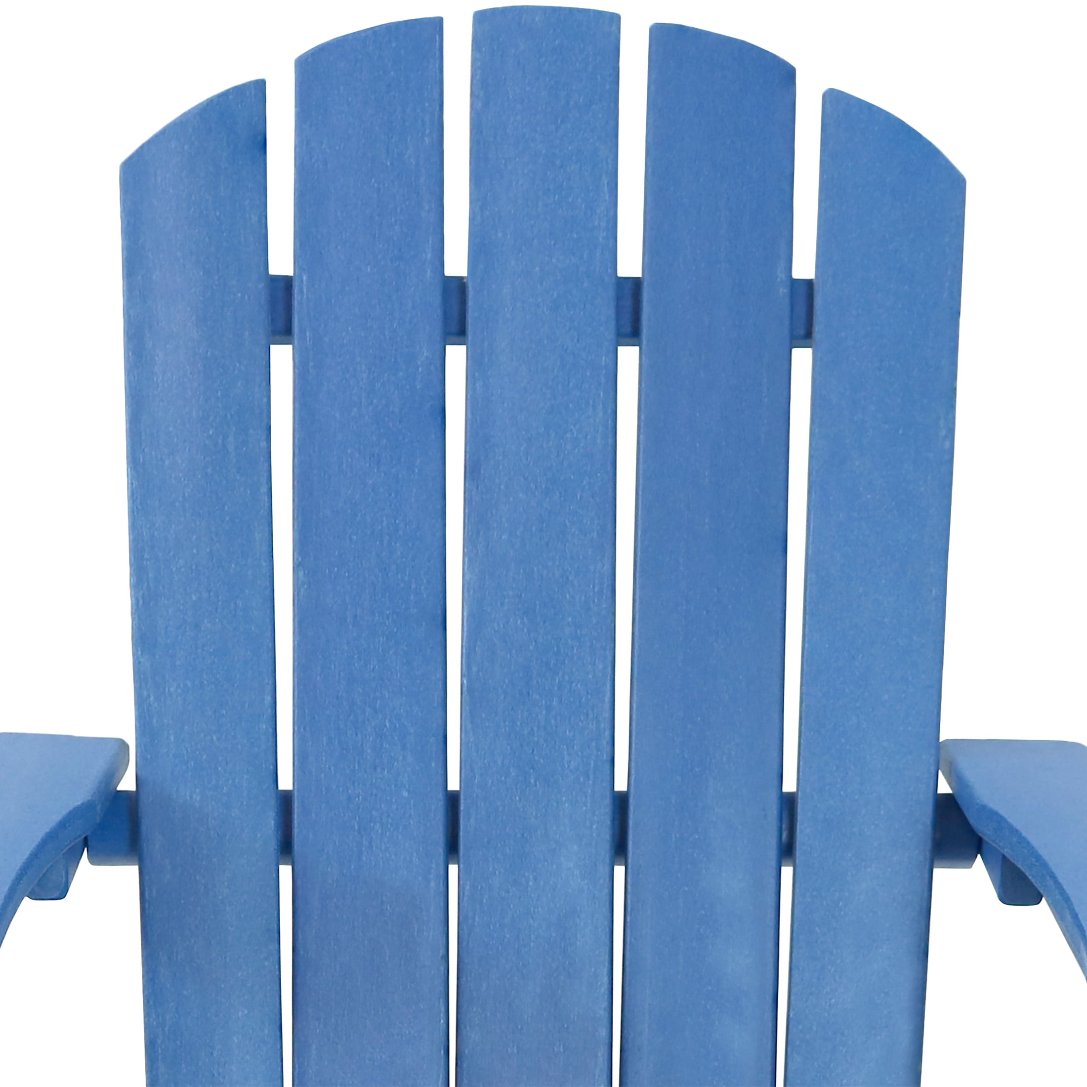 Sunnydaze HDPE Adriondack Chair with Drink Holder - Set of 2, Blue/White
