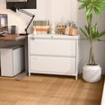 thumbnail image 2 of JAORD Lateral Filing Cabinet with Lock, 2-Drawer Metal Wide Lateral File Cabinet for Home Office (White), 2 of 7