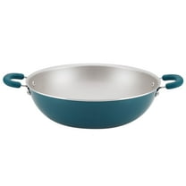 Rachael Ray 14.25" Create Delicious Aluminum Nonstick Wok, Teal