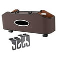 thumbnail image 2 of jinwen Car Backseat Organizer Storage Box Creative Waterproof Back Seat Storage Box Brown, 2 of 9