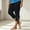 Black, variant on Asgosdo Women Plus Size Lace Hem Capri Leggings High Waist Stretch Solid Casual Cropped Pants