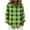Mint Green, variant on Dressy Plaid Button Down Shirts for Women Casual Long Sleeve Lapel Blouse Oversized Fall Winter Shirt Jackets