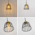 thumbnail image 3 of KAYYELAMP Set of Three Black Metal Cage Track Light H-Type 3.2Ft Adjusted Cord E26 Gold Base Vintage Design Track Lamp for Dining Table Kitchen Home(No Bulb, Track), 3 of 7