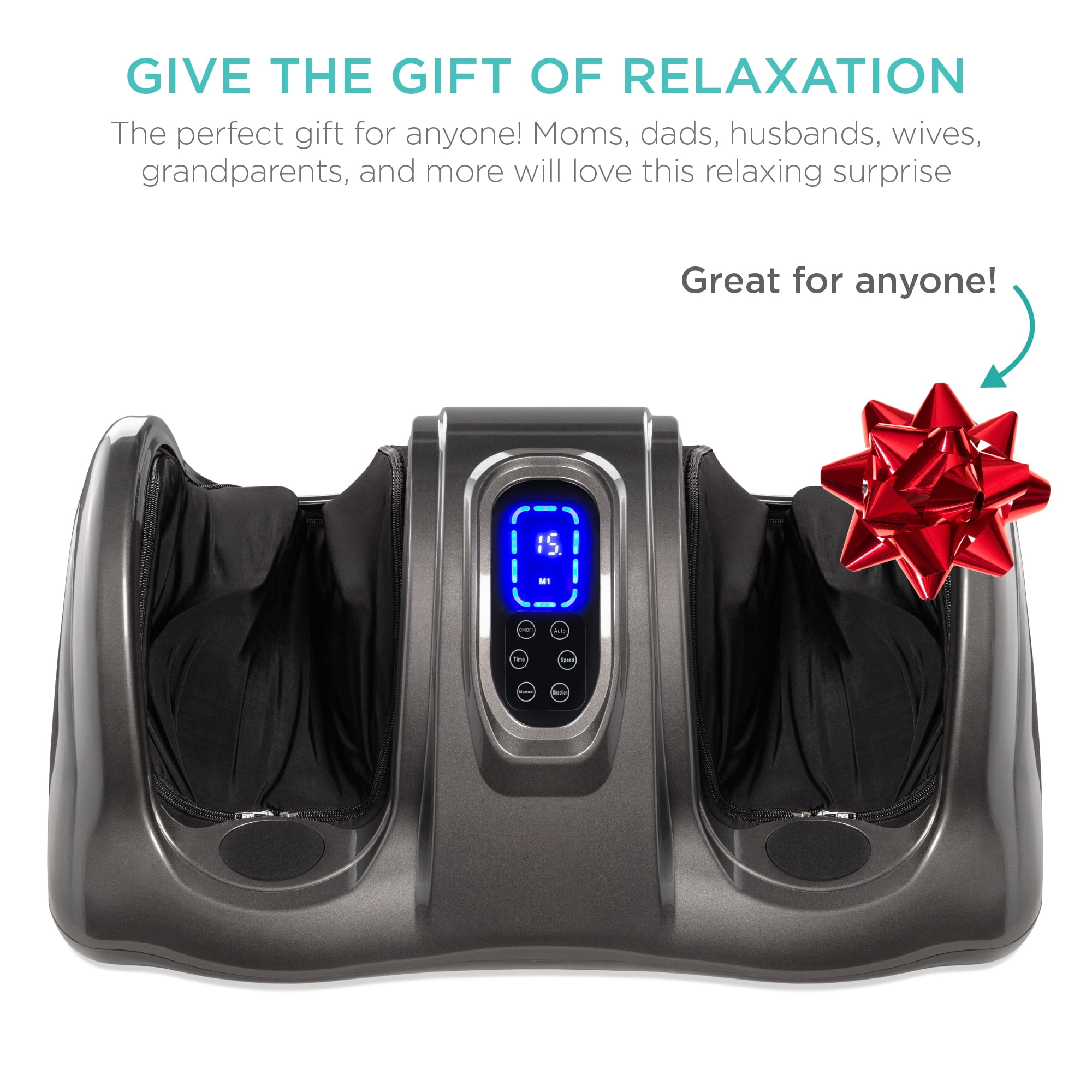 Best Choice Products Therapeutic Kneading & Rolling Shiatsu Foot Massager w/ High Intensity Rollers, Remote - Gray
