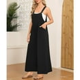 thumbnail image 6 of SOMER Women's Jumpsuits Rompers Casual Loose Overalls One Piece Sleeveless Wide Leg Long Pant With Pockets, 6 of 8