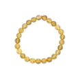 thumbnail image 2 of Natural Gold Rutilated Quartz 8mm Round Shape Smooth Cut Beads Stretchable Bracelet for Men & Women., 2 of 5