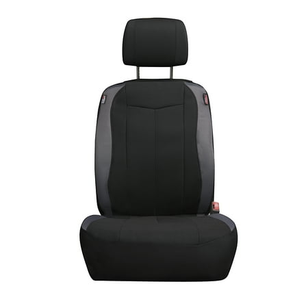 Genuine Dickies 2-Piece Black-Gray Durasport Starsky Vegan Leather Truck Seat Covers  43706WDI