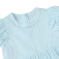 thumbnail image 6 of NIPAXO Girls Dress Puff Sleeve Floral Print Tiered Ruffle Hem Cotton Blend Summer Casual Dress for Girls with Lace Neckline Blue, 6 of 7
