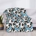 thumbnail image 3 of Rateoe Football Soccer Ball Pattern Flannel Throw Blanket, Ultra-soft Blanket for Bed, Couch, Car, Hypoallergenic Anti-pilling blanket-, 3 of 6