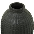 thumbnail image 5 of DecMode 16", 12"H Black Ceramic Vase, Set of 2, 5 of 9