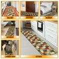 thumbnail image 5 of Ottomanson Non-Slip Kitchen Runner Rug 20" x 53" – Low Pile Stain Resistant Floor Mat, Checkered Multicolor, 5 of 13