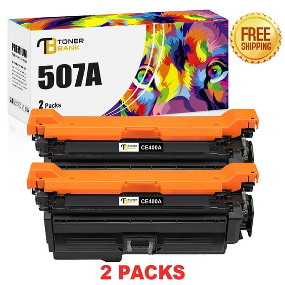 Toner Bank 507A Toner Cartridge Replacement for 507A CE400A High Yield Laserjet 500 Color M551 series Printer Ink(Black, 2-Pack)