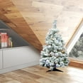 thumbnail image 3 of Vickerman Flocked Alaskan Pine 3 Feet Artificial Christmas Tree, White, 3 of 4