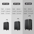 thumbnail image 2 of Joyway - 10 Luggage Sets ABS Hardside Spinner Luggage - (20", 24", 28")-Black + Orange, 2 of 6