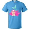 thumbnail image 3 of Inktastic Cute Mermaid, Pink Hair, Green Tail T-Shirt, 3 of 5