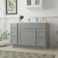 thumbnail image 2 of 48 in. W x 21 in. D x 32.5 in. H Bath Vanity Cabinet without Top in Gray, 2 of 5