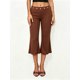 thumbnail image 4 of Pantalones capri para mujer, elegantes, con ojales metálicos, cintura elástica y corte acampanado., 4 of 9