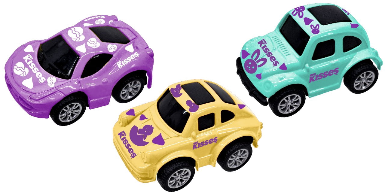 Hershey KISSES Pull-Back Mini Die-Cast Race Car in Surprise Capsule – Candy-Themed Toy Vehicle