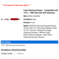 thumbnail image 2 of Front Steering Damper - Compatible with 1973 - 1986 Chevy K20 Suburban 1974 1975 1976 1977 1978 1979 1980 1981 1982 1983 1984 1985, 2 of 2
