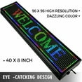 thumbnail image 2 of 40x8" LED Sign Programmable Scrolling Message Display Board Advertising Ultra-thin Flexible Bluetooth LED Screen Car LED Sign with WiFi+USB for Advertising Programmable Scrolling Sign Message Board, 2 of 24