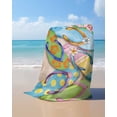 thumbnail image 4 of Colorful Flip Flops Beach Towels Oversized Super Absorbent, Summer Blue Beach Ocean Lightweight Bath Towel Quick Dry Sets For Bathroom/Pool/Rv Camping/Beach Play/Gym Room/Picnic 23"x47", 4 of 8