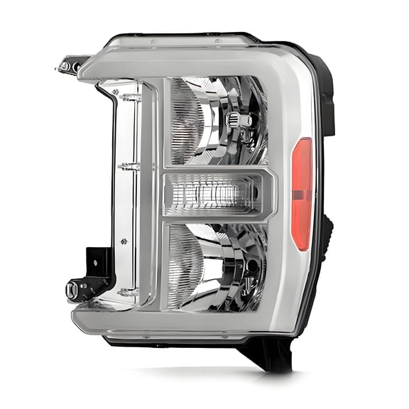 For 2023-2025 Ford F-250 F-350 Super Duty Halogen Chrome Headlight left Driver