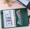 thumbnail image 6 of Antner A6 PU Leather Notebook Binder Refillable 6 Ring Binder for A6 Filler Paper, Loose Leaf Personal Planner Binder Cover with Magnetic Buckle Closure, Dark Green, 6 of 6
