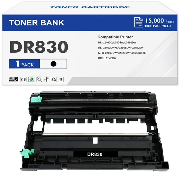 Unidad de tambor, banco de tóner DR-830, negro, paquete de 1 unidad para impresora Brother