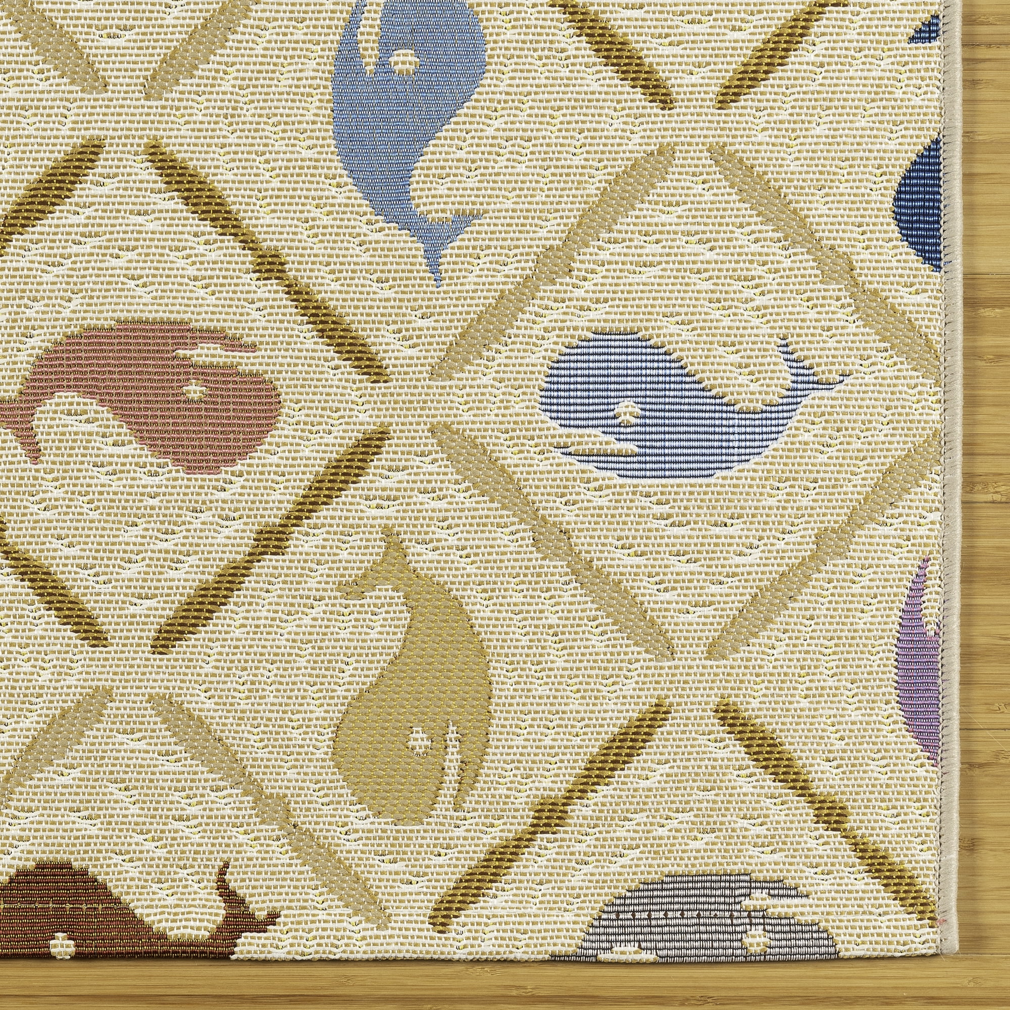 Reyn Spooner Kona Coast Fresco Kanaloa Tropical Animal Print Multi Polyester/Polypropylene Flatweave Indoor/ Outdoor Area Rug, 5x8