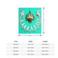 thumbnail image 5 of Elegant Gold and White Chandelier Design on Turquoise Background - Durable Soft Flannel Blanket for Sofa Travel Bed Chair, 5 of 7