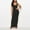 Black, variant on Crew Neck Dresses for Women 2026 Sleeveless Casual Maxi Bodycon Dress Going Out Fitted Waist Stretchy Solid Color Sundress XXXL
