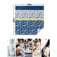 thumbnail image 4 of Blue Yellow Cloth Napkins Set of 8 Reusable Dinner Napkins, Botanical Floral Motifs Wildflower Striped Cocktail Napkin Washable Table Napkins for Wedding/Holiday Party/Baby Shower 20"x20", 4 of 7