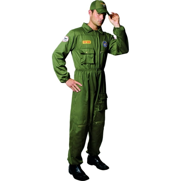 Disfraz de piloto de caza de la Fuerza Aérea estadounidense Top Gun para adulto