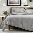 thumbnail image 1 of Bare Home Ensemble Literie Chinée 7 Pcs, Grand Lit, Gris Chiné, 1 of 5