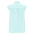 thumbnail image 4 of Camisas de Manga Larga para las Mujeres de Ajuste Suelto de las Mujeres de Algodón de Lino Blusa Casual Cuello en V, Poliéster, 4 of 7
