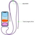 thumbnail image 3 of Crossbody Case for iPhone 11,iPhone 11 with Lanyard Strap Protective Case Adjustable Neck Rope Liquid Silicone Soft Cover for iPhone 11 6.1 Inch,Violet, 3 of 10